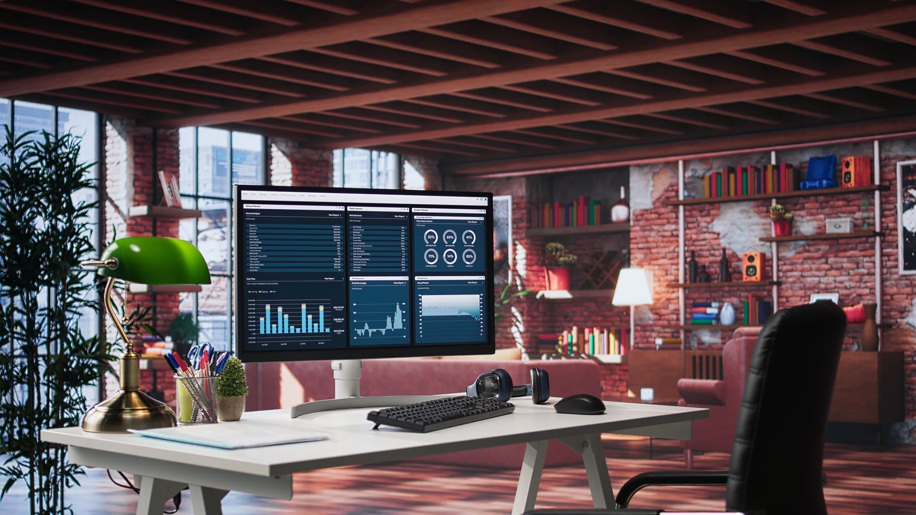 Search and marketing analytics on screen